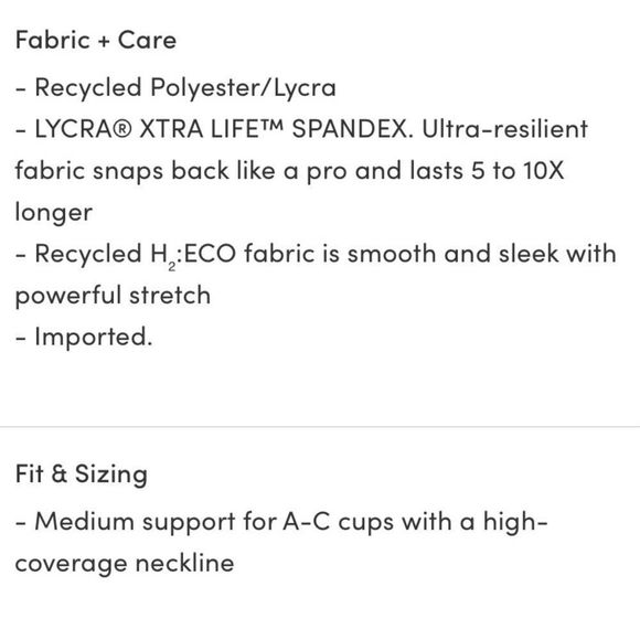 ATHLETA Conscious Crop Bikini Swim Top A-C, Black Size Small NWT $59 - Picture 10 of 11